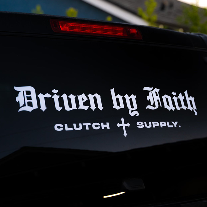 Driven by Faith XL Decal
