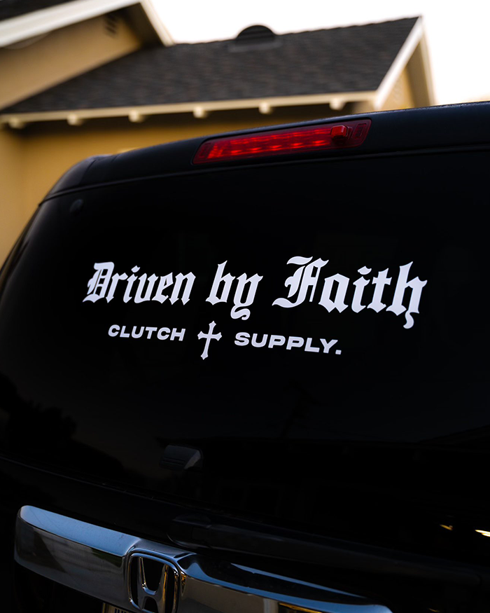 Driven by Faith XL Decal