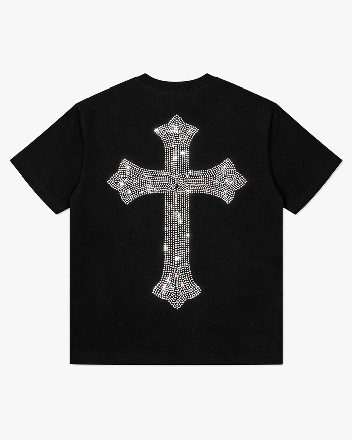 Clutch "Rhinestone" Cross T-Shirt