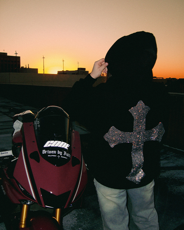 Clutch "Rhinestone" Cross Sweatshirt (PRE-ORDER)