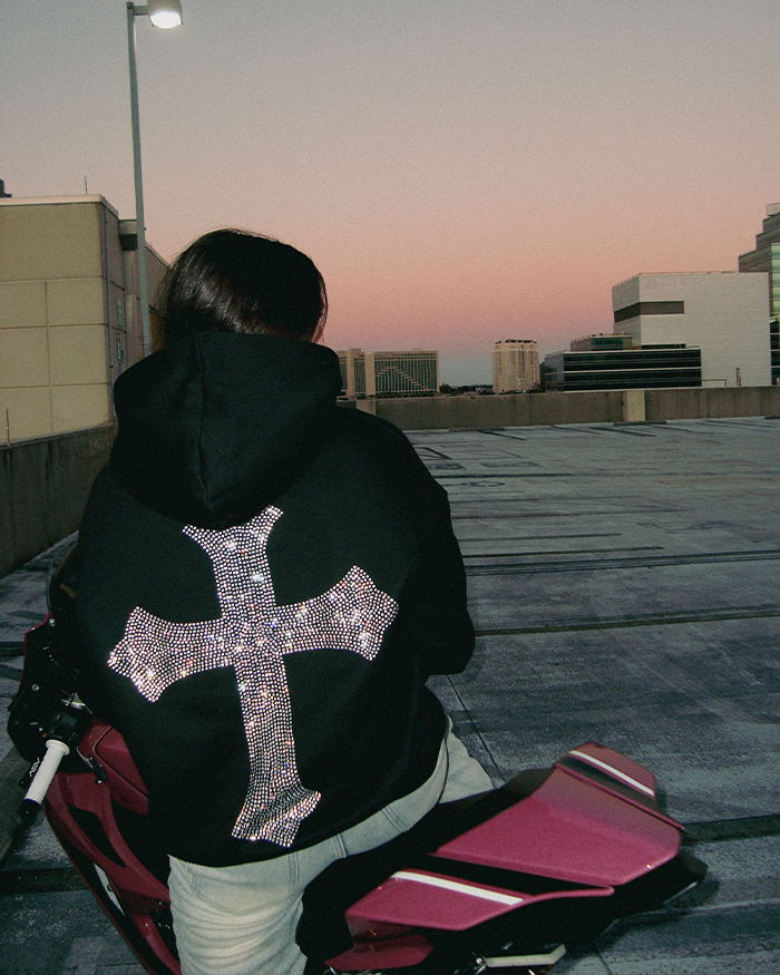 Clutch "Rhinestone" Cross Sweatshirt (PRE-ORDER)