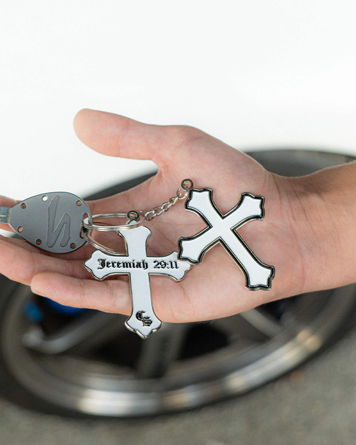 Clutch "Cross" Metal Keychain