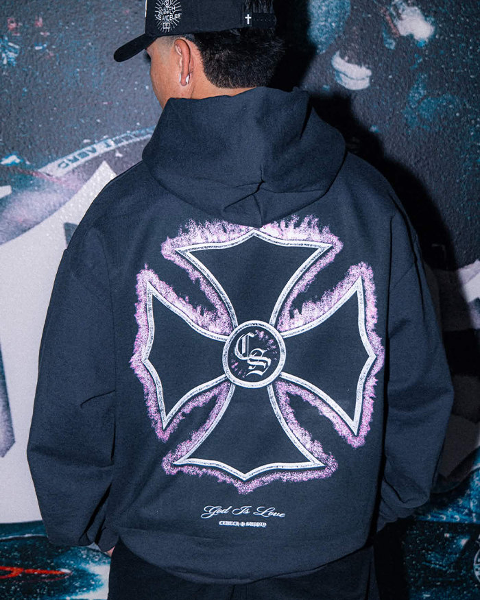 Clutch "Flaming Pink" Cross Sweatshirt