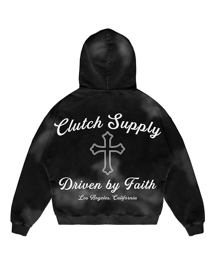 Clutch "Washed" Script Zip Up